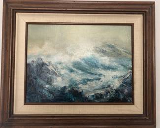 G. Gronbech (?) Mid-C O/C seascape 'Morning Fog'