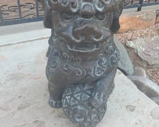 Cast stone foo dog