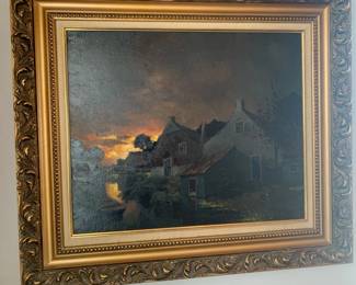 Antique oil on canvas, artist unknown