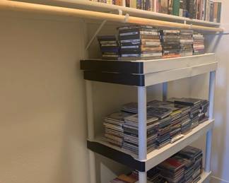 Lots of CDs and DVDs