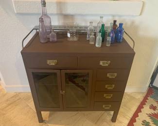 Woolf Instrument Co vintage metal medical cabinet