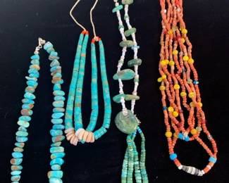 Turquoise and trade beads