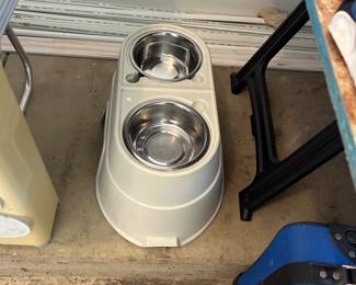 Raised Dog Food and Water Bowls