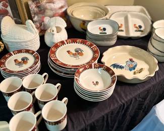 Gibson Rooster Dishes and Rooster Decor