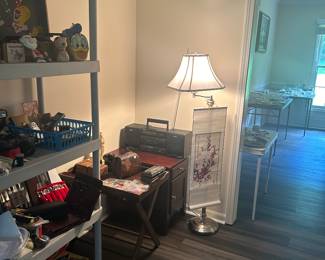 Lamp, Boombox, End Table