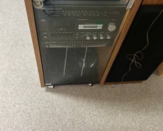 Montgomery Wards Stereo and large speakers with Record  Player