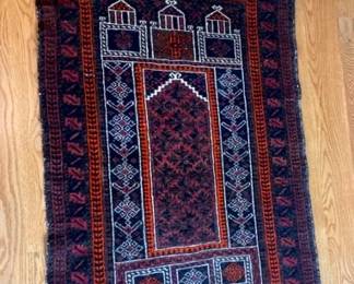 Antique Hand Knotted Prayer Rug
