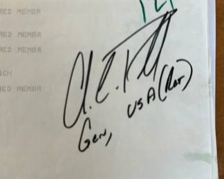 General Colin Powell Autograph