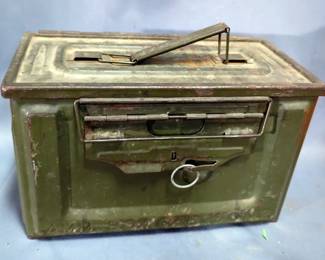 Metal Ammo Can Marked Cores Ball Cal 50, And Sheffield Field Box
