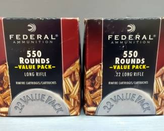 Federal .22 LR Ammo, Approx 1100 Rds