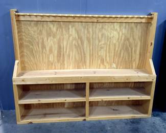 Custom Gun Rack, Holds 22 Longarms, With 4 Lower Shelves, 57" H x 72" W x 12.5" D