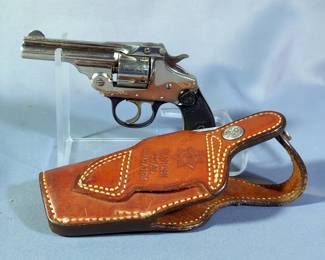 Iver Johnson Top Break .32 Cal 5-Shot Revolver SN# 41259, In Bianchi #19AL Leather Holster