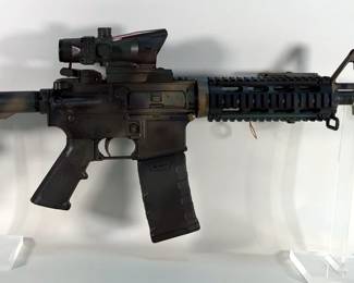 Anderson Mfg AM-15 5.56 Nato Rifle SN# 21128343, Scope, Rail Mounted Flashlight, Adjustable Stock