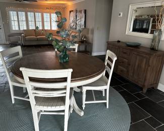 Round Table with 6 chairs by Tradwinds