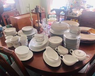 China sets are $50 each 
Diningroom table with chairs $50 