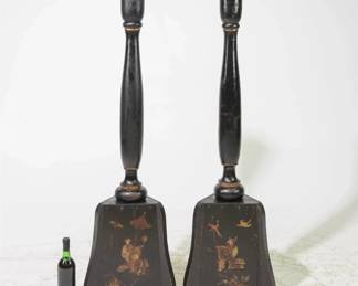 PAINTED FLOOR CANDLESTANDS