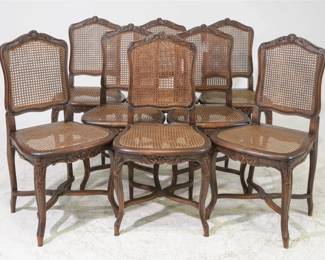 FRENCH REGENCY CANED DINING CHAIRS