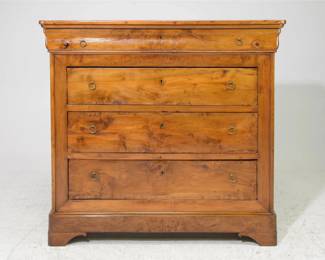 LOUIS PHILIPPE TALL WALNUT DRAWER CHEST
