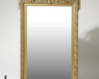 LOUIS XVI TALL GOLD FRAMED MIRROR