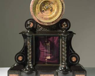 NAPOLEAN III MARBLE MANTLE CLOCK