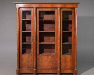 FRENCH EMPIRE MAHOGANY BOOKCASE