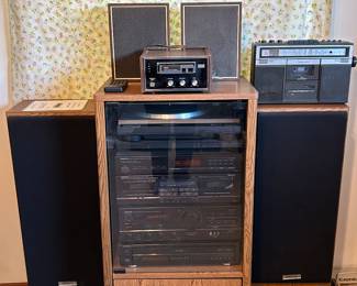 Onkyo modular stereo system, Craig 8-track player with speakers