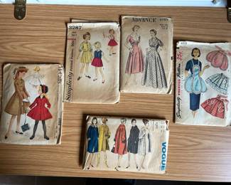 Vintage sewing patterns.
