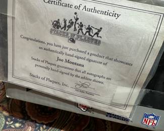 Signed Helmet by Joe Montana