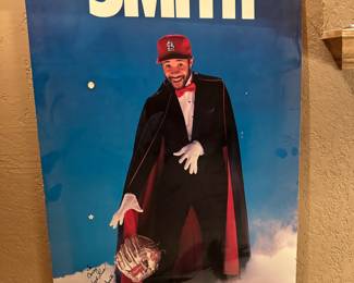 Signed Ozzie Smith poster