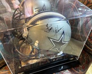 Signed Troy Aikman Helmet