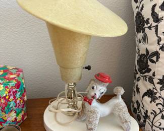 Mid Century Poodle Lamp
