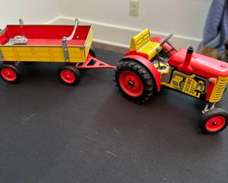 Vintage wind up Tractor