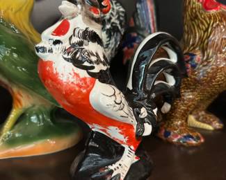Porcelain Roosters