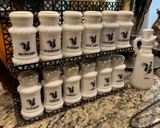 Vintage Spice Set w/rack