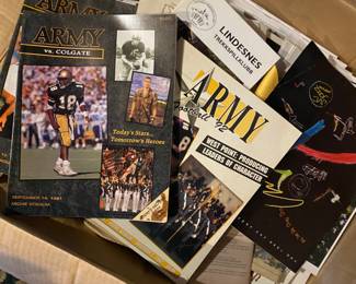 Army football programs and memorabilia