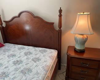 Four poster bed  and matching bedside table