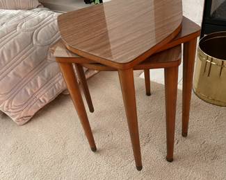 Biltmore set of three triangular tables that stack, super fun