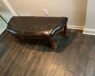 Leather bench