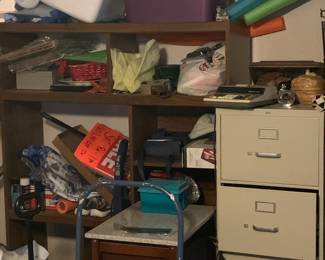 Filing cabinet, decorations