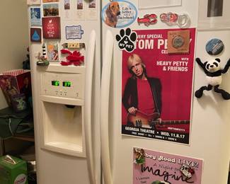Concert posters (refrigerator not for sale)