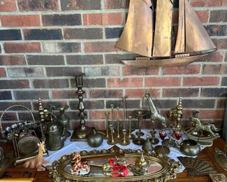 Dozens of brass pieces