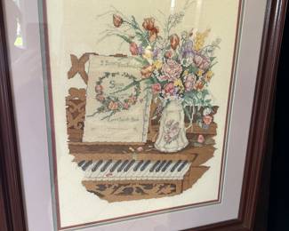 Hand embroidered cross stitch