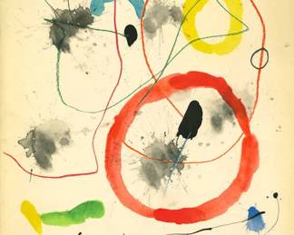 Joan Miro - Quelques Fleurs pour des Amis: Pour Louis Gabriel Clayeux (1964) Pochoir after watercolor