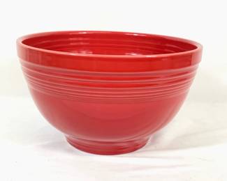 DILA703 Large Fiestaware Mixing Bowl Large red Fiesta Ware mixing bowl from HCL USA. Measures approximately 11" diameter by 7" tall.