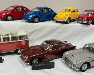Franklin Mint Volkswagon, Mini Cooper, Ashton Martin Models Including James Bond