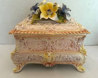 Capodimonte Italian Jewelry Dresser Box