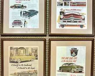 1950s Saturday Evening Post Ford Automobile Ads, Framed