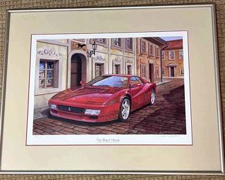 The Black Horse Michael Goettner Signed, Numbered,  Framed Print