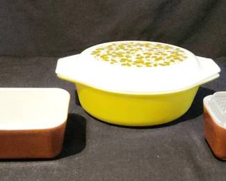 More Pyrex Verde Green And Brown