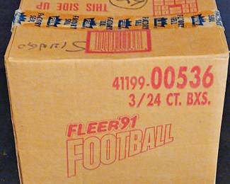 Fleer 1991 Football Trading Cards Unopened Case Lot